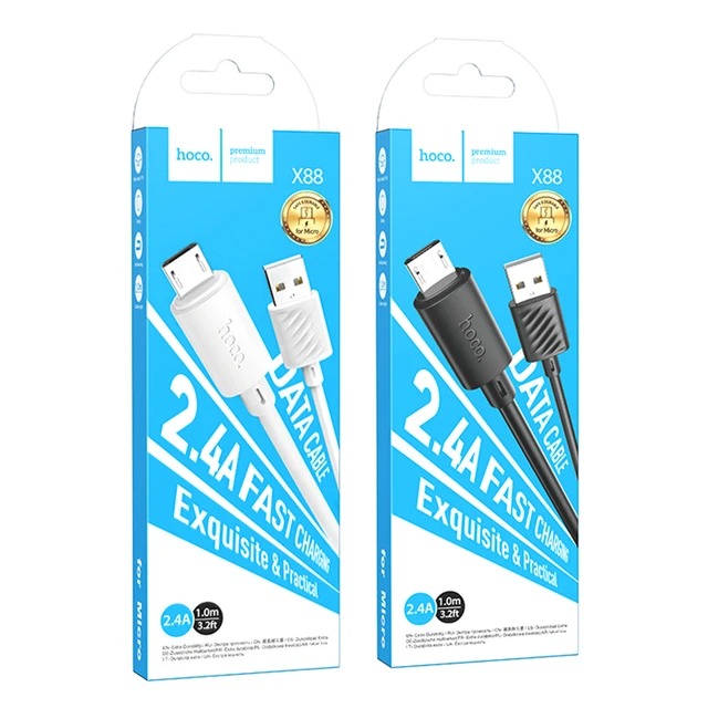 کابل تبدیل USB به MicroUSB هوکو مدل X88 طول 1 متر - 2874